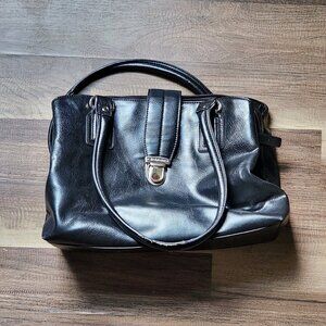 Black Liz Claiborne Faux Leather Hand Bag